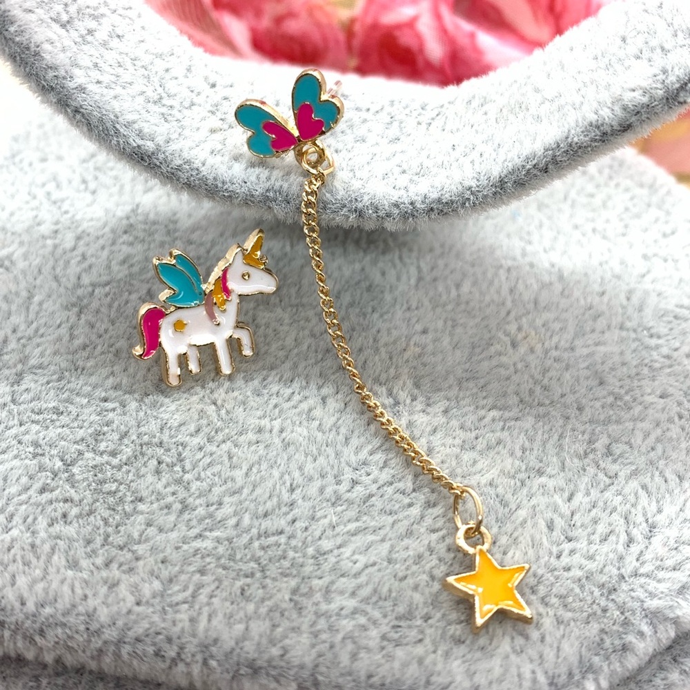 Unicorn Star Stud Earrings